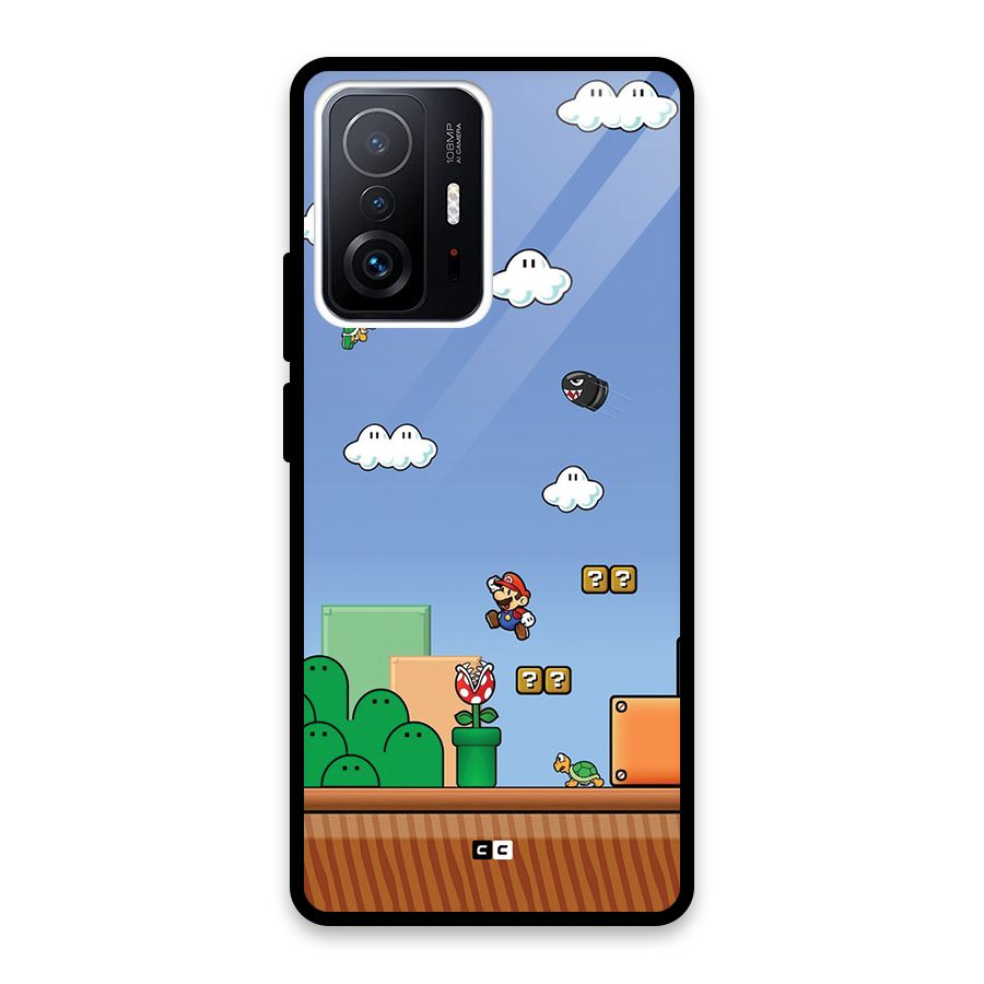 Super Plumber Glass Back Case for Xiaomi 11T Pro