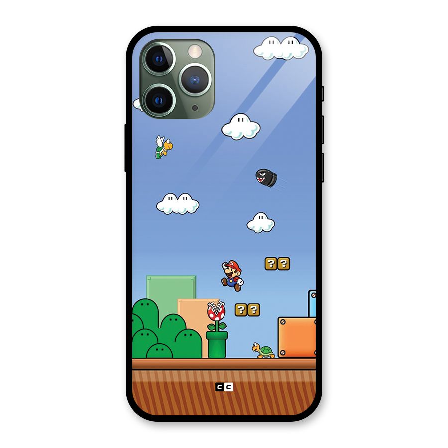 Super Plumber Glass Back Case for iPhone 11 Pro