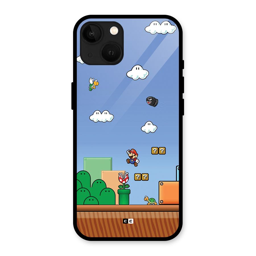 Super Plumber Glass Back Case for iPhone 13