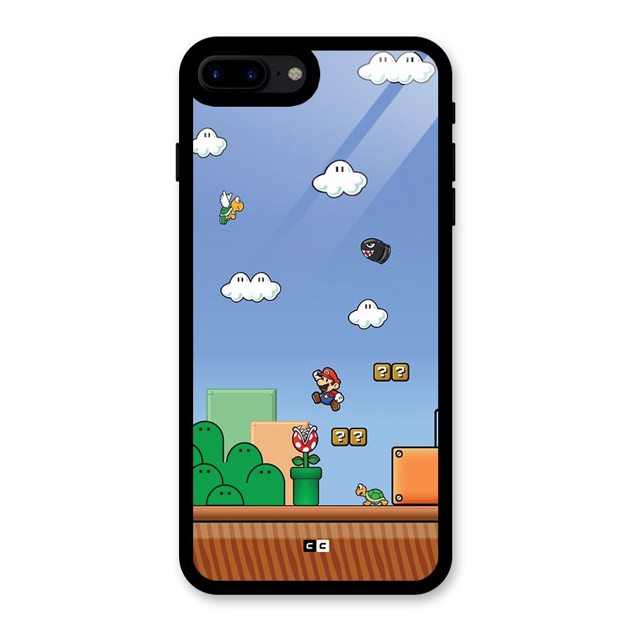 Super Plumber Glass Back Case for iPhone 7 Plus