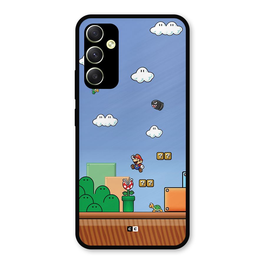 Super Plumber Metal Back Case for Galaxy A34