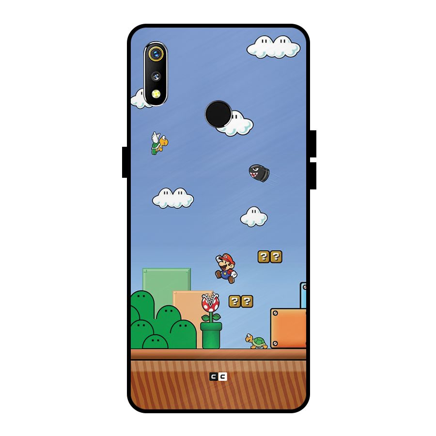 Super Plumber Metal Back Case for Realme 3i