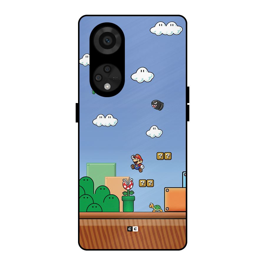 Super Plumber Metal Back Case for Reno8 T 5G