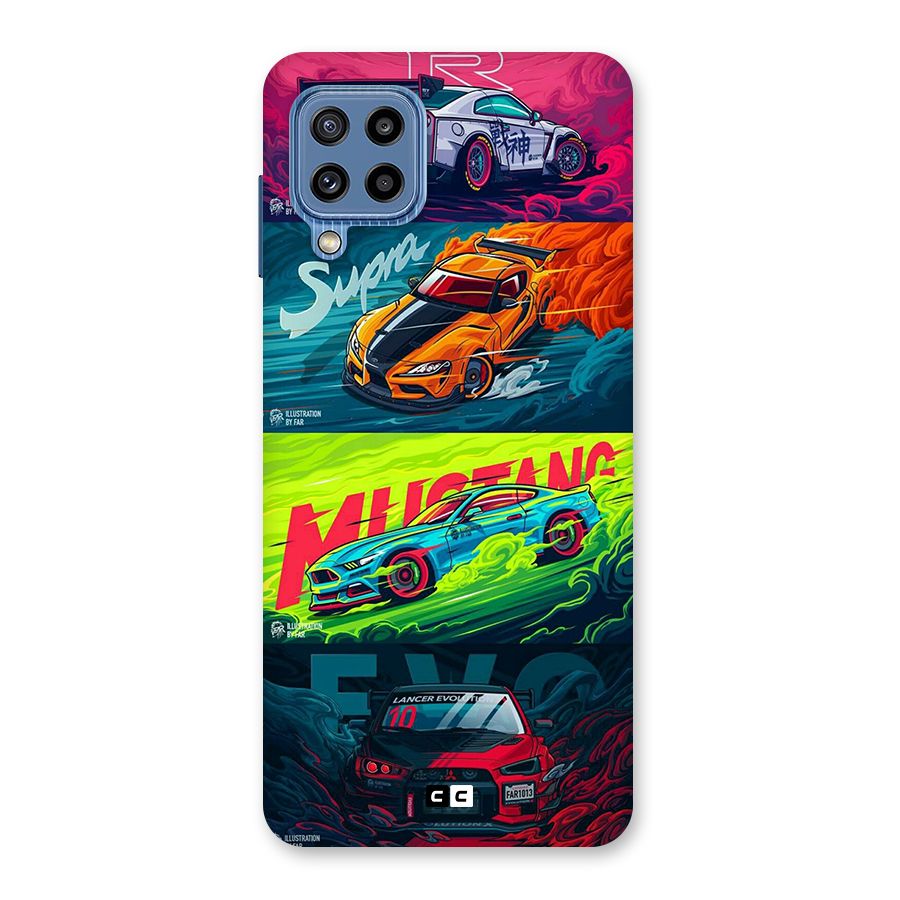 Super Racing Car Glass Back Case for Galaxy M32