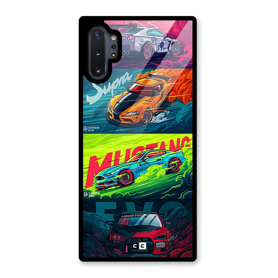 Super Racing Car Glass Back Case for Galaxy Note 10 Plus