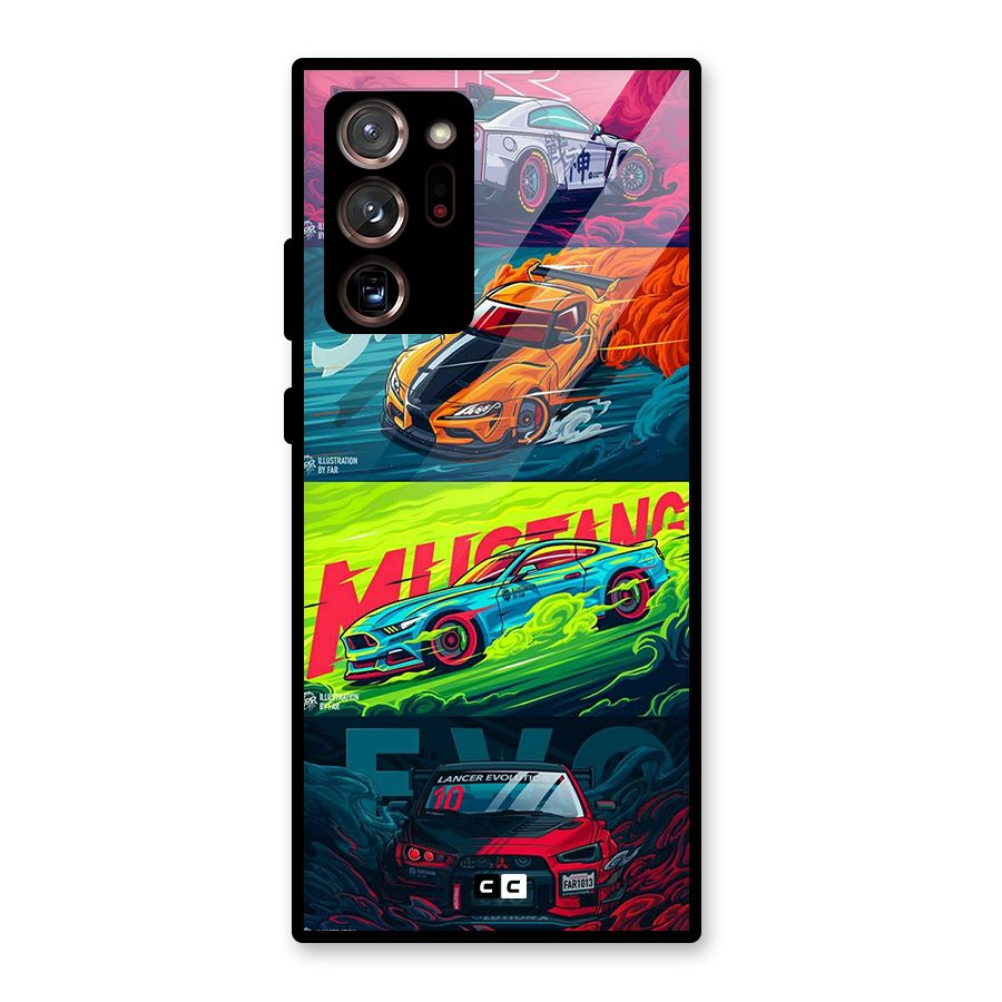 Super Racing Car Glass Back Case for Galaxy Note 20 Ultra