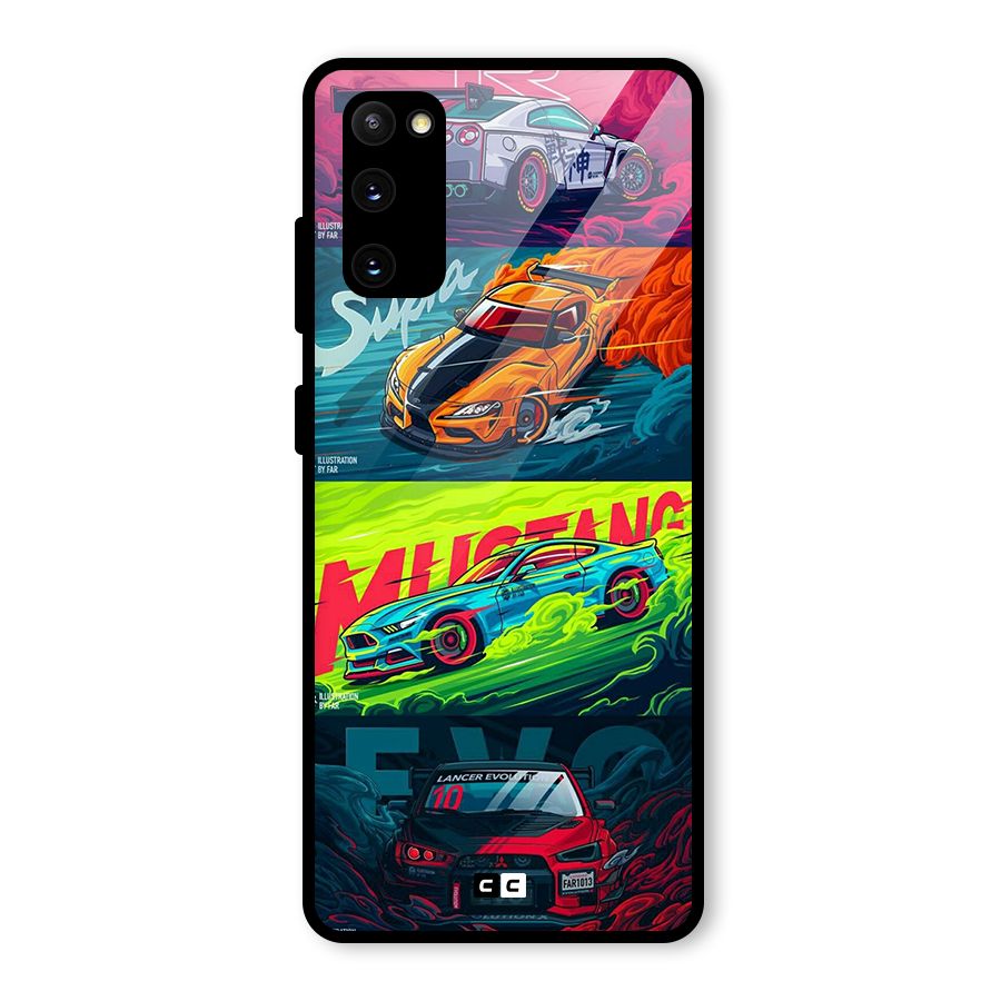 Super Racing Car Glass Back Case for Galaxy S20 FE 5G