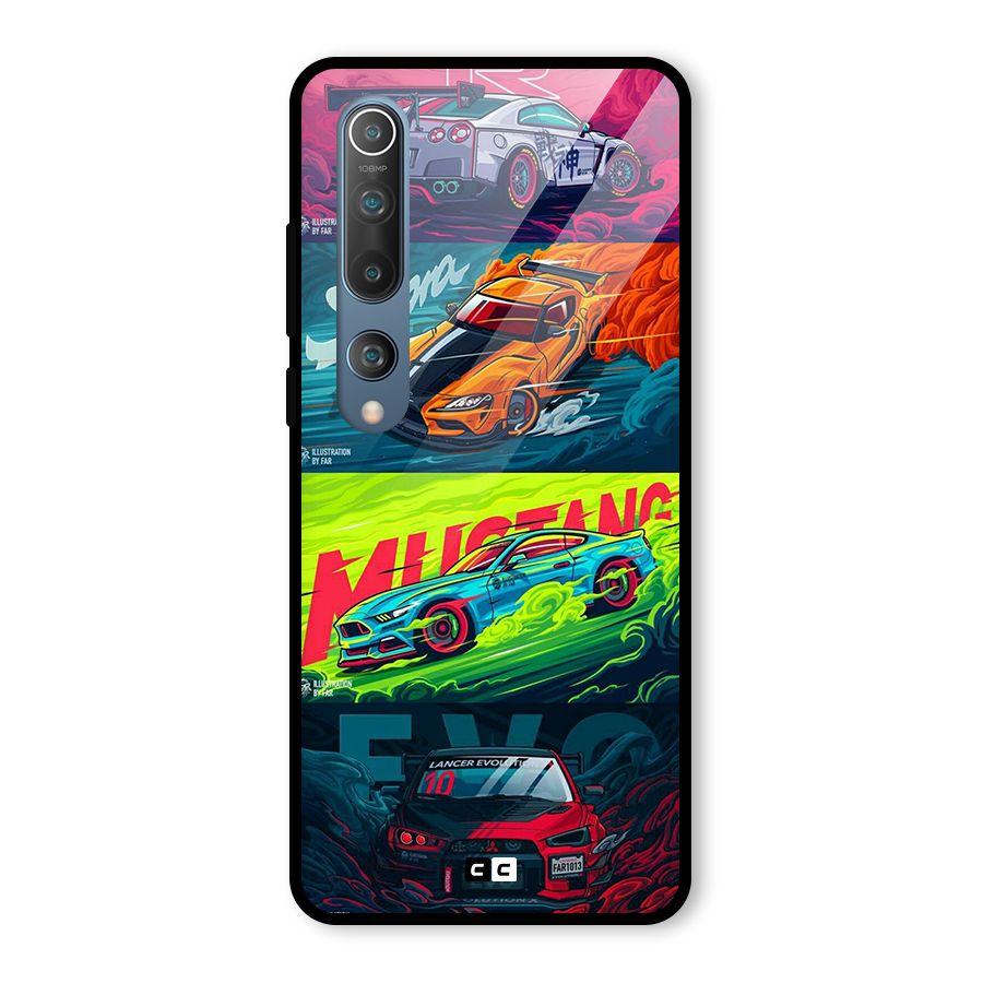 Super Racing Car Glass Back Case for Mi 10