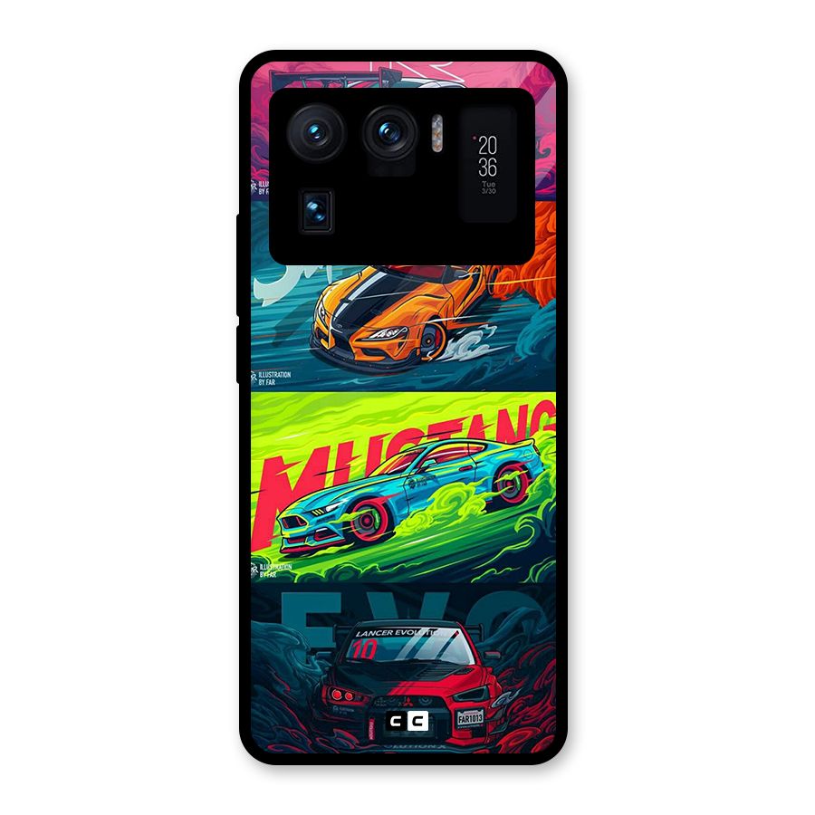 Super Racing Car Glass Back Case for Mi 11 Ultra