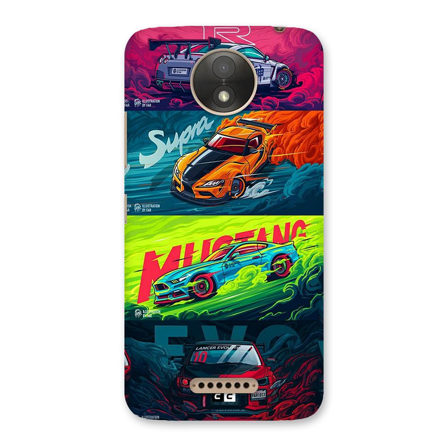 Super Racing Car Back Case for Moto C Plus