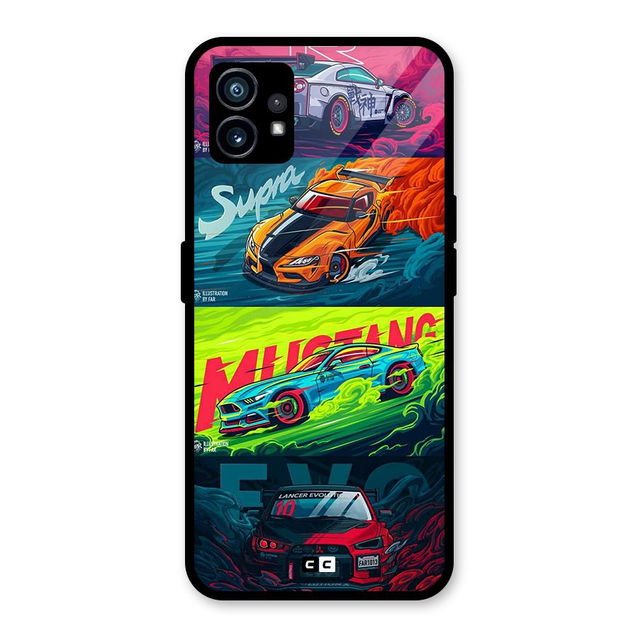 Super Racing Car Glass Back Case for Nothing Phone 1