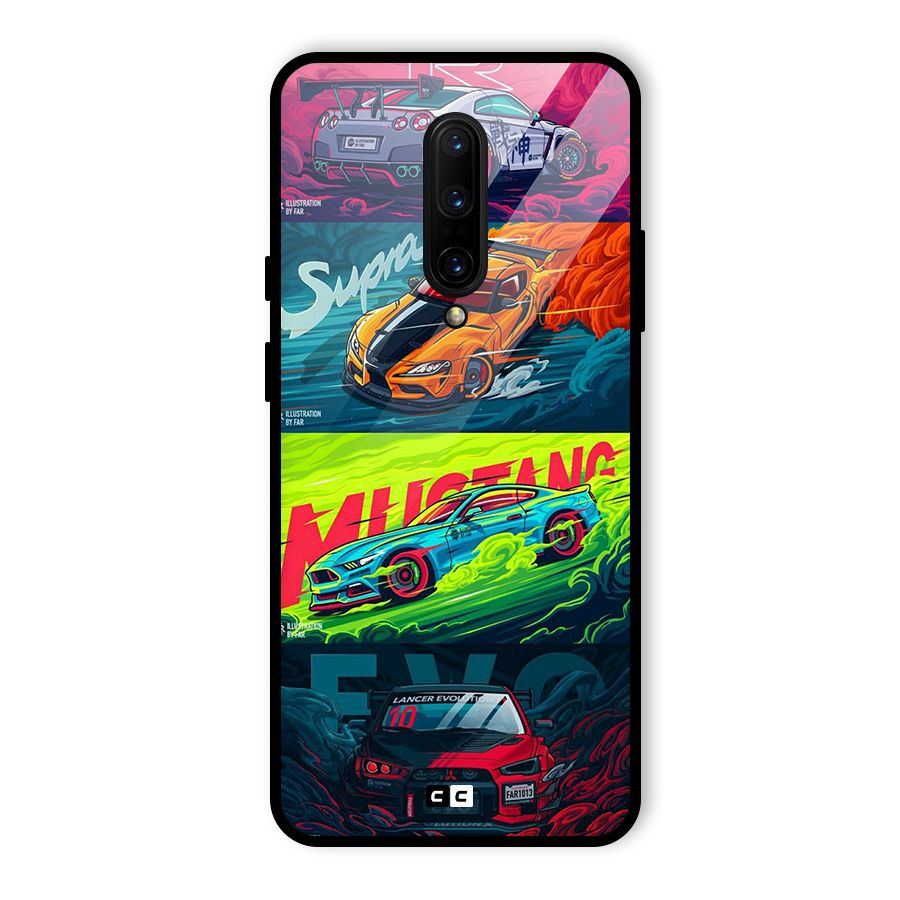 Super Racing Car Glass Back Case for OnePlus 7 Pro