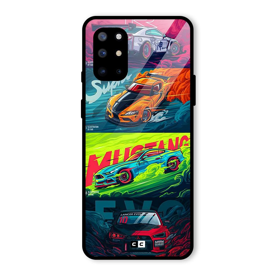 Super Racing Car Glass Back Case for OnePlus 8T