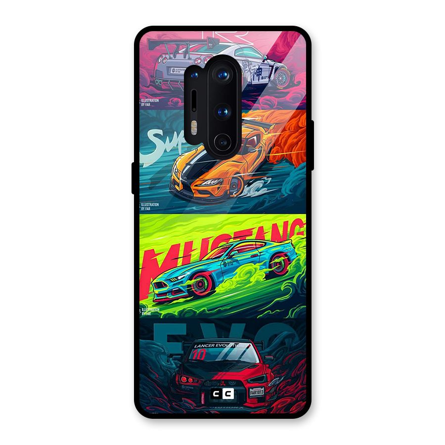 Super Racing Car Glass Back Case for OnePlus 8 Pro