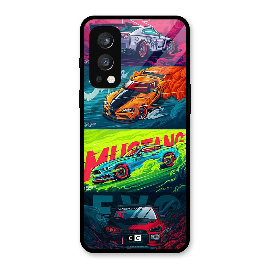 Super Racing Car Glass Back Case for OnePlus Nord 2 5G
