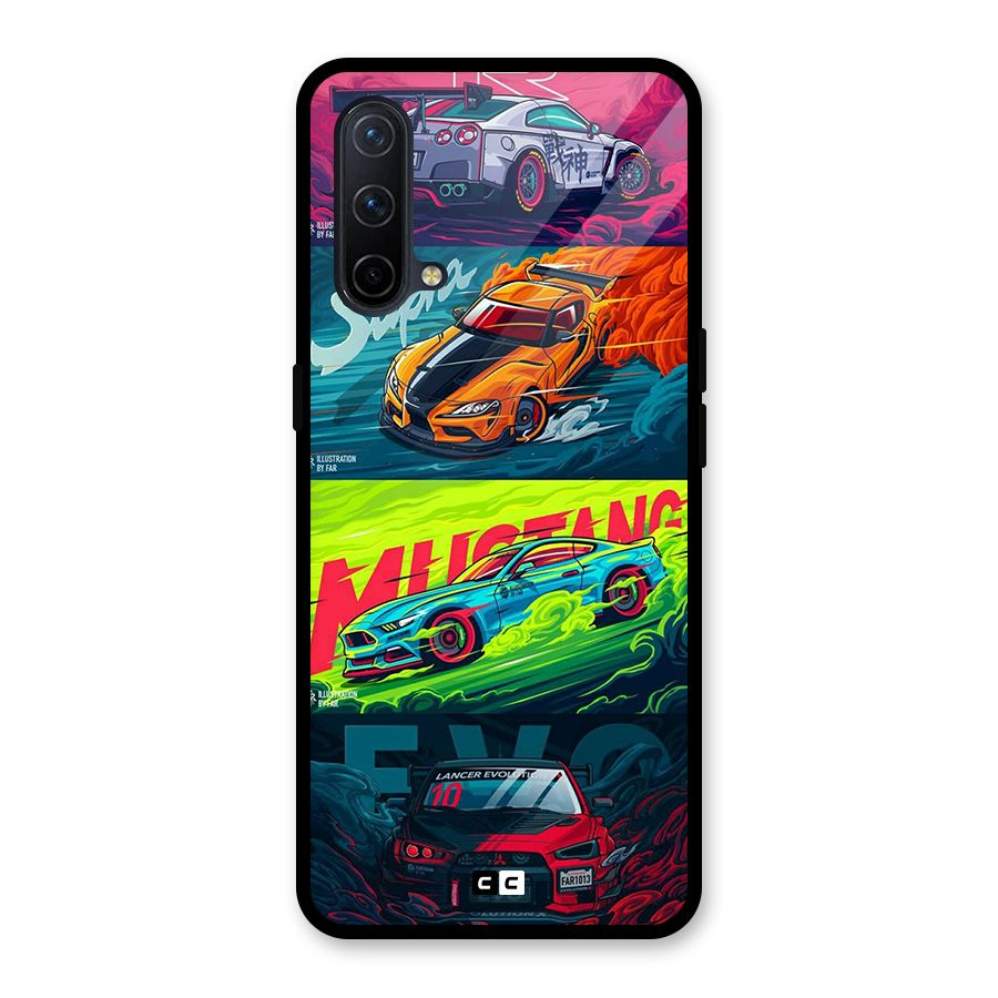 Super Racing Car Glass Back Case for OnePlus Nord CE 5G