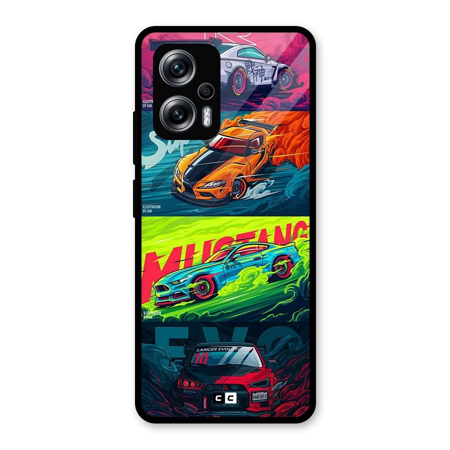 Super Racing Car Glass Back Case for Redmi K50i