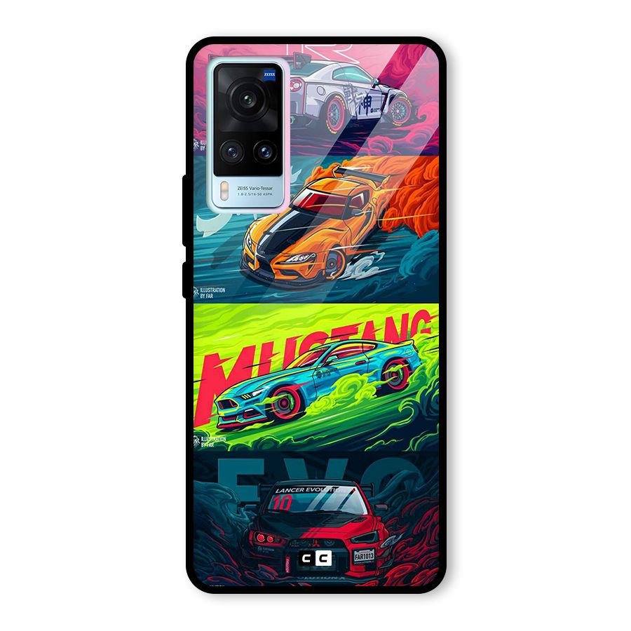 Super Racing Car Glass Back Case for Vivo X60