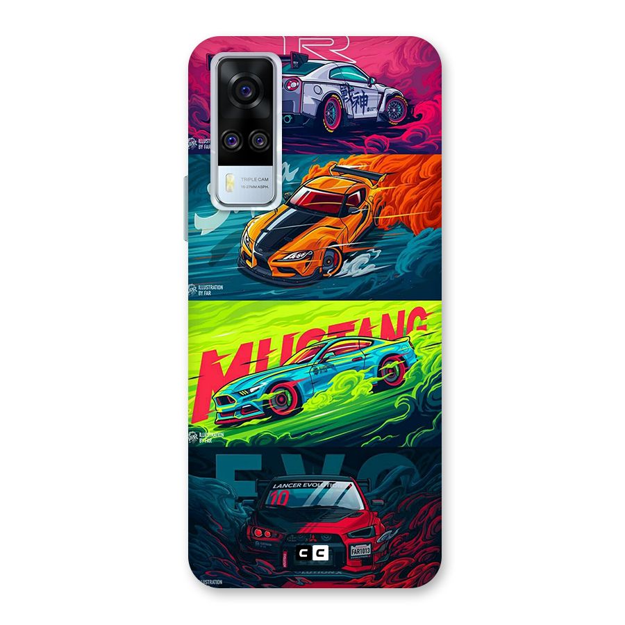 Super Racing Car Glass Back Case for Vivo Y51