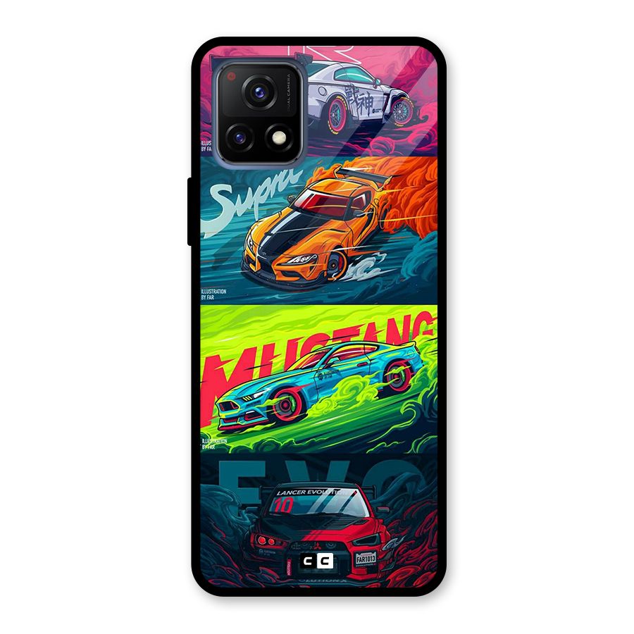 Super Racing Car Glass Back Case for Vivo Y72 5G