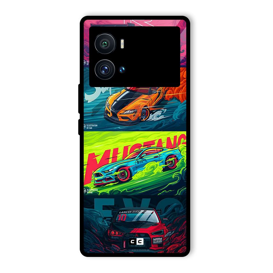 Super Racing Car Glass Back Case for Vivo iQOO 9 Pro