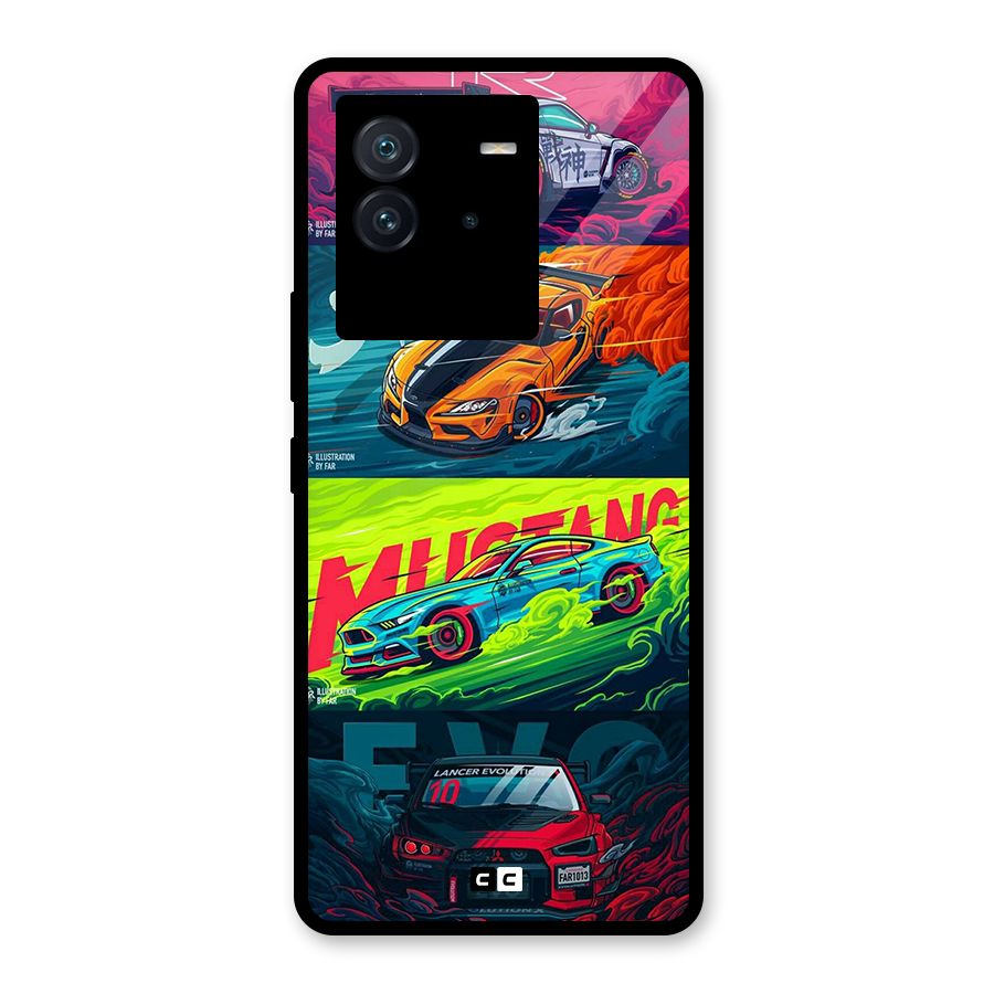 Super Racing Car Glass Back Case for Vivo iQOO Neo 6 5G