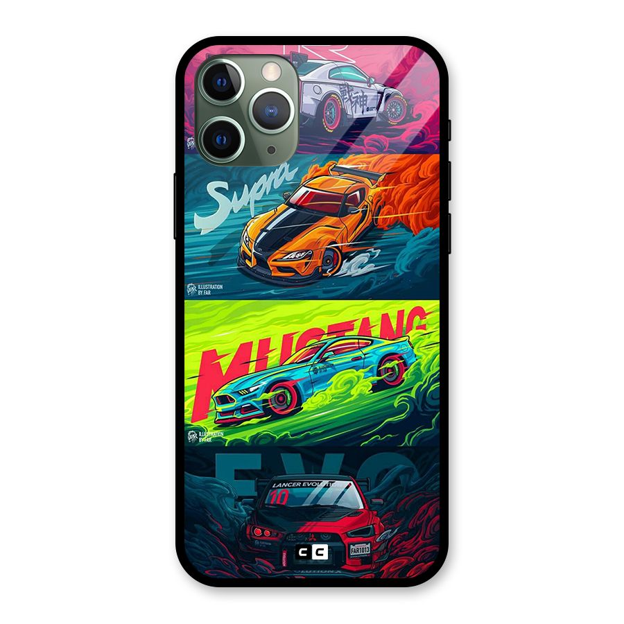 Super Racing Car Glass Back Case for iPhone 11 Pro