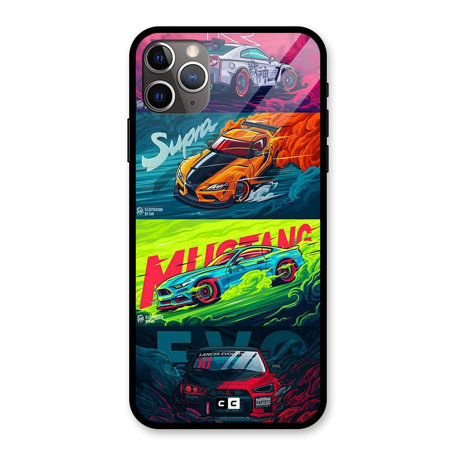 Super Racing Car Glass Back Case for iPhone 11 Pro Max
