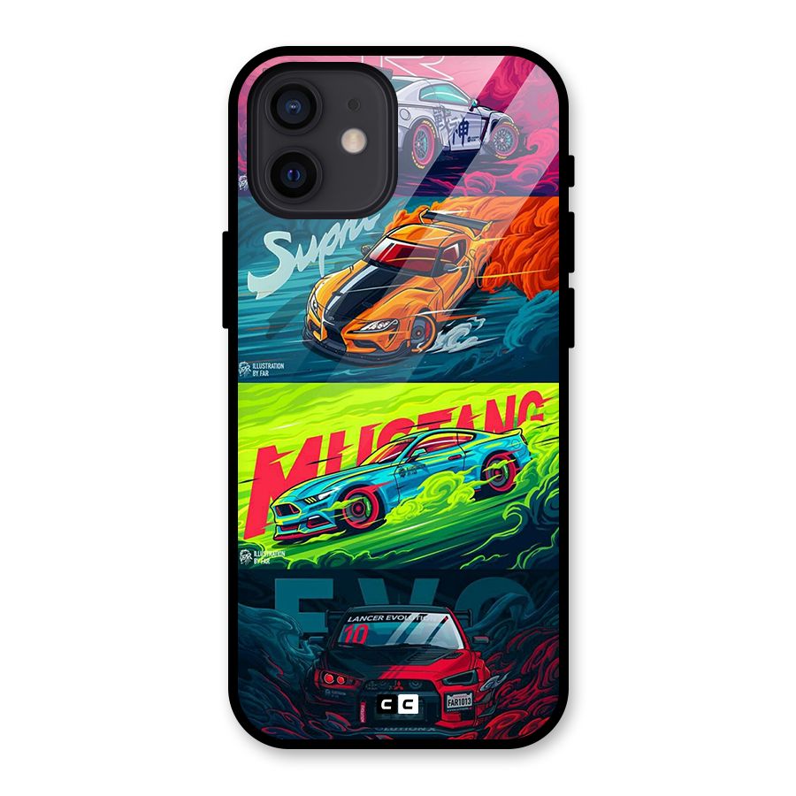 Super Racing Car Glass Back Case for iPhone 12