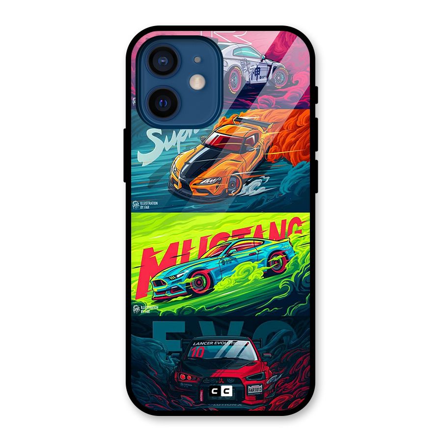 Super Racing Car Glass Back Case for iPhone 12 Mini