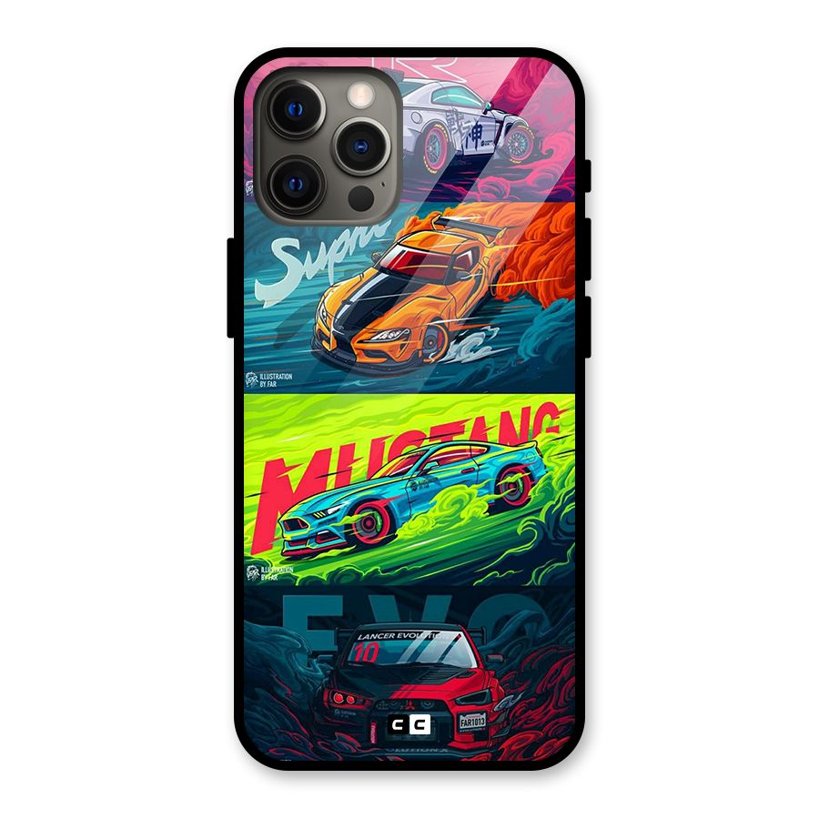 Super Racing Car Glass Back Case for iPhone 12 Pro Max