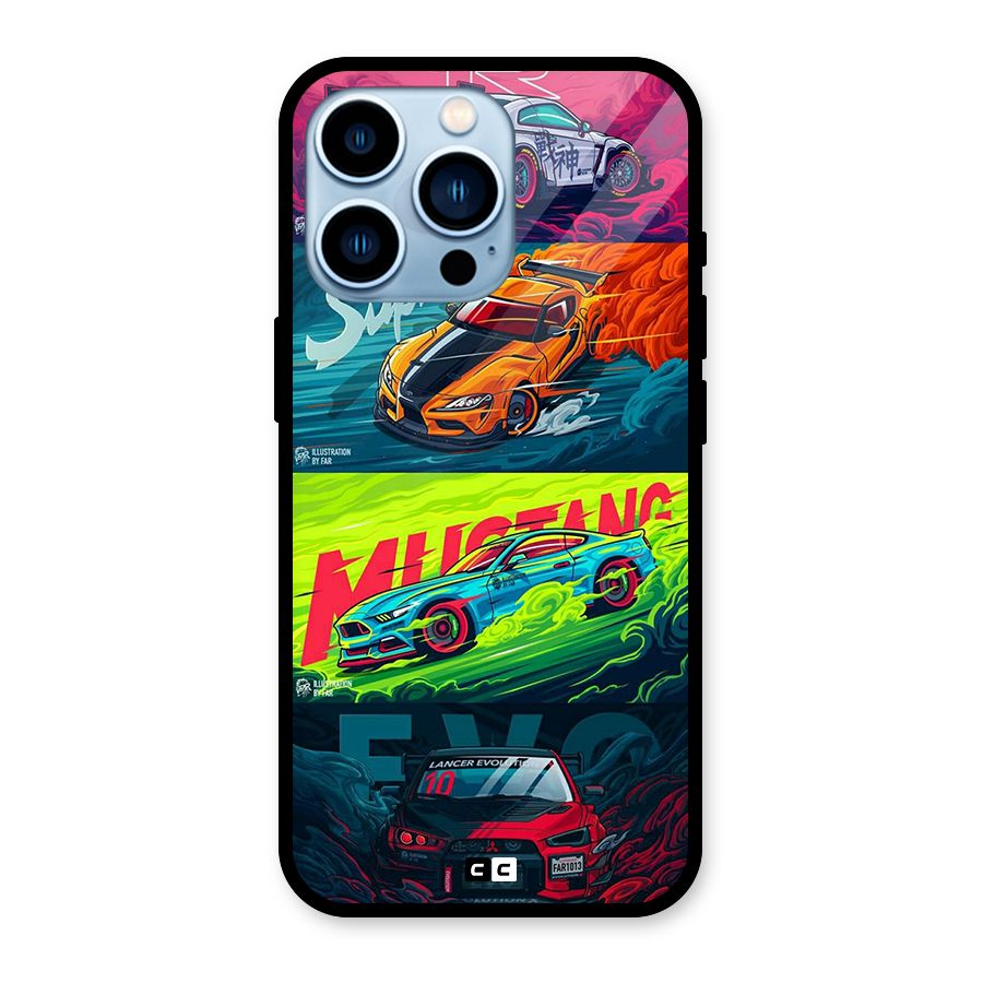 Super Racing Car Glass Back Case for iPhone 13 Pro