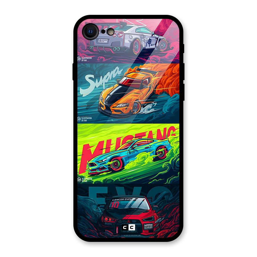 Super Racing Car Glass Back Case for iPhone 7
