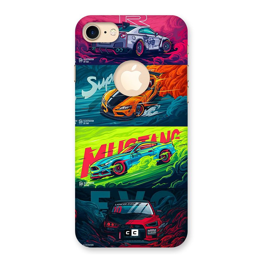 Super Racing Car Back Case for iPhone 7 Logo Cut