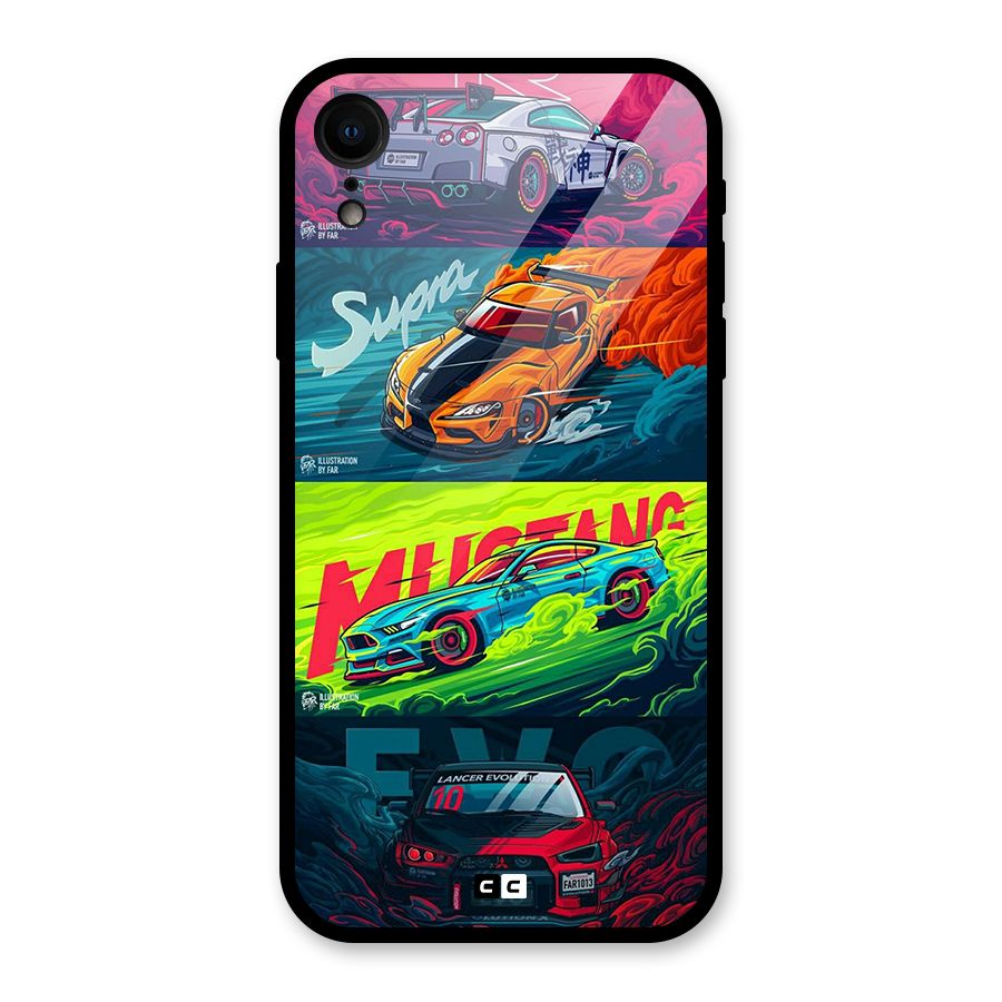 Super Racing Car Glass Back Case for iPhone XR