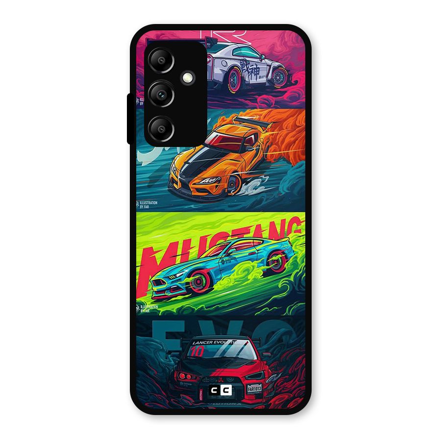 Super Racing Car Metal Back Case for Galaxy A14 5G