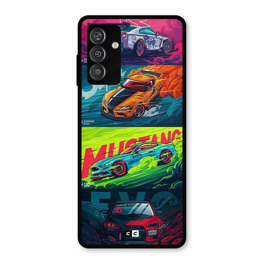 Super Racing Car Metal Back Case for Galaxy F13
