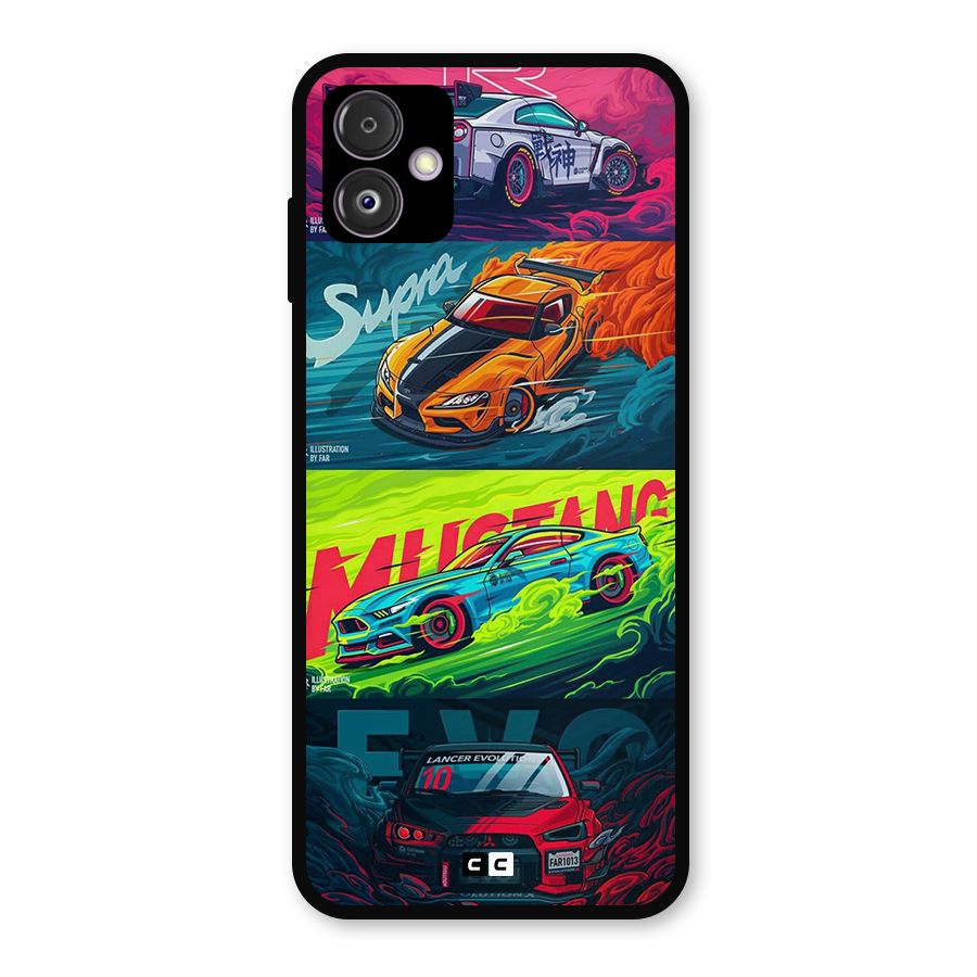 Super Racing Car Metal Back Case for Galaxy F14