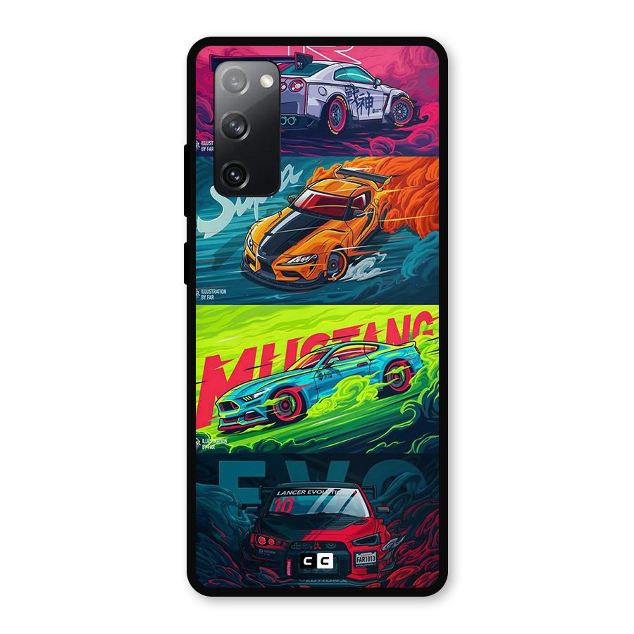 Super Racing Car Metal Back Case for Galaxy S20 FE 5G