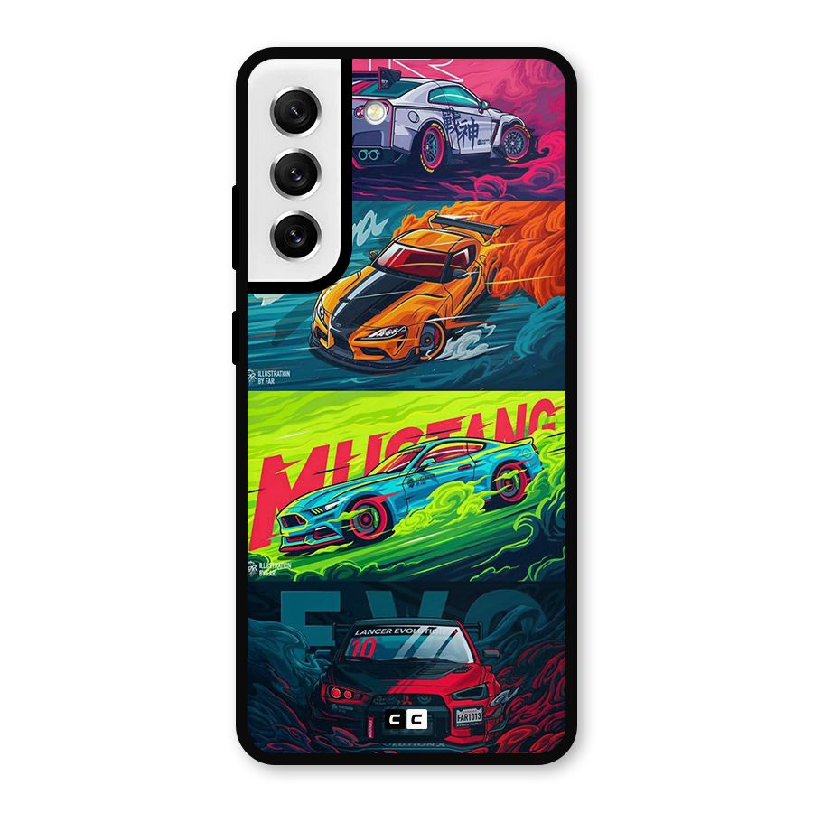 Super Racing Car Metal Back Case for Galaxy S21 FE 5G
