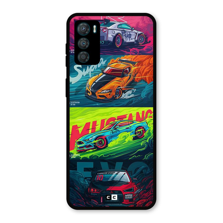 Super Racing Car Metal Back Case for Moto G42