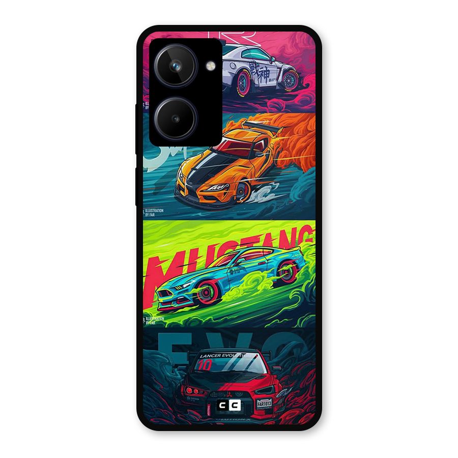Super Racing Car Metal Back Case for Realme 10