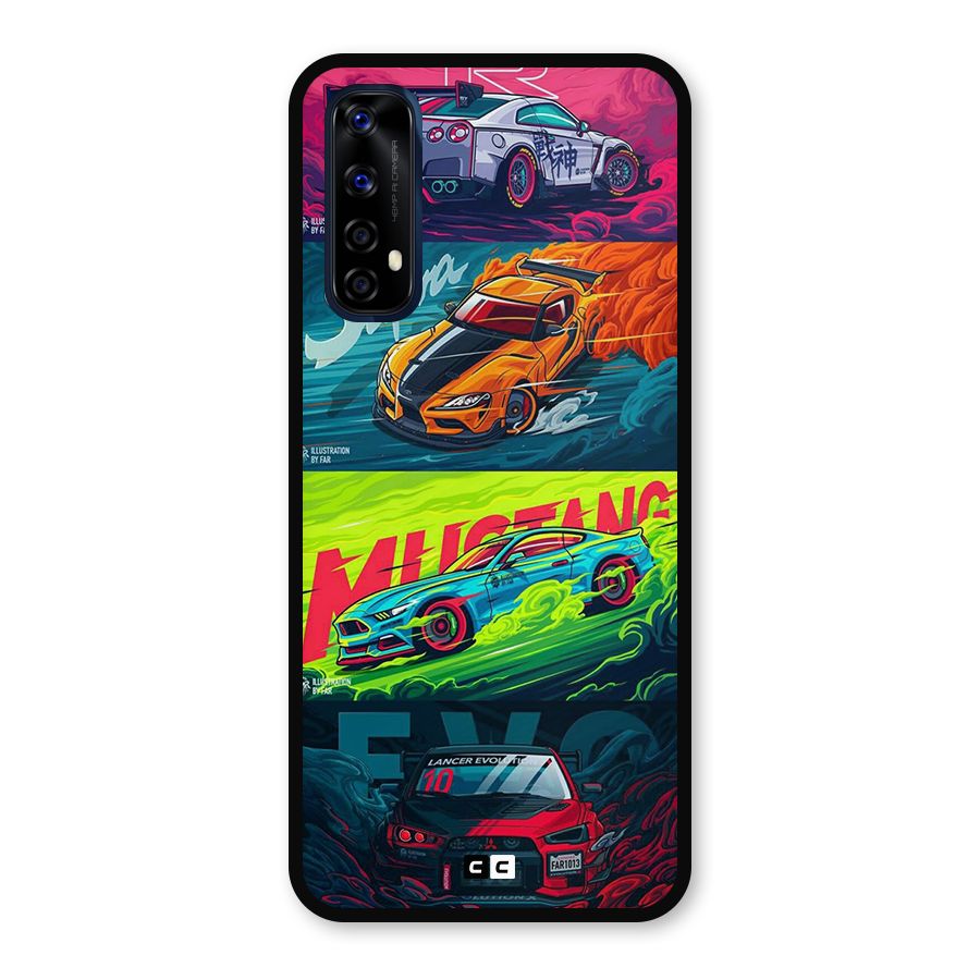 Super Racing Car Metal Back Case for Realme 7