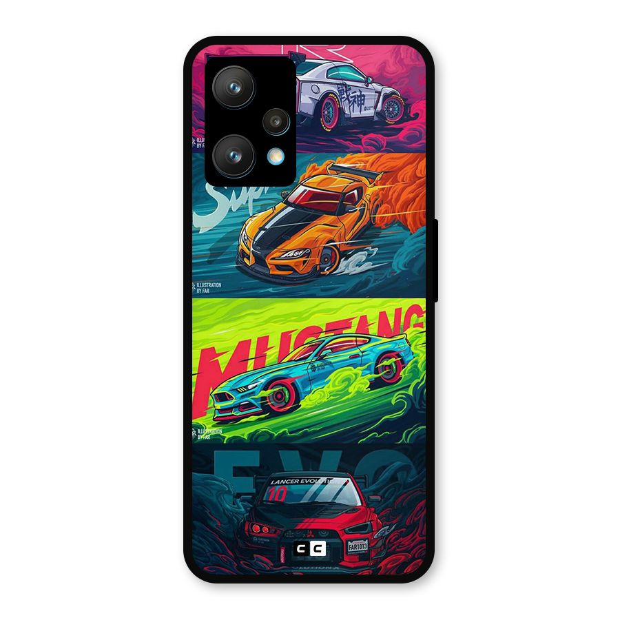 Super Racing Car Metal Back Case for Realme Narzo 50 Pro