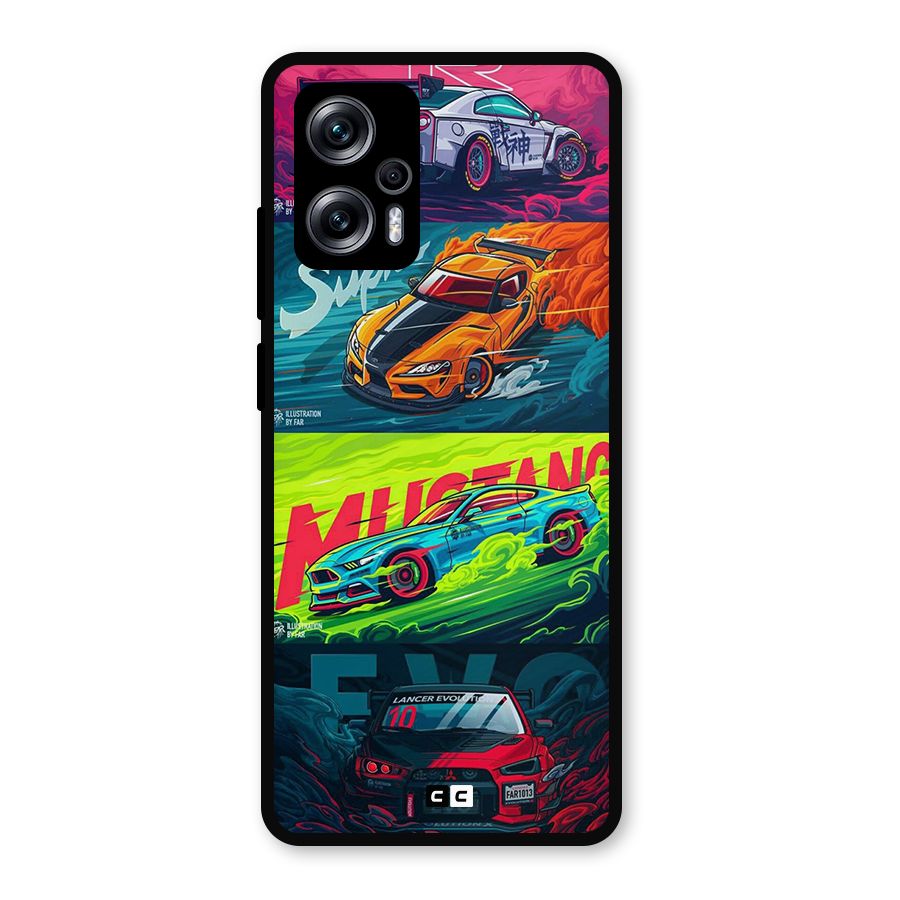 Super Racing Car Metal Back Case for Redmi K50i