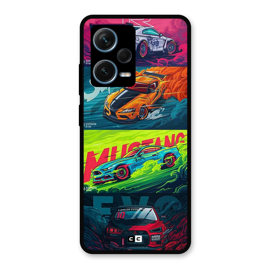 Super Racing Car Metal Back Case for Redmi Note 12 Pro Plus 5G