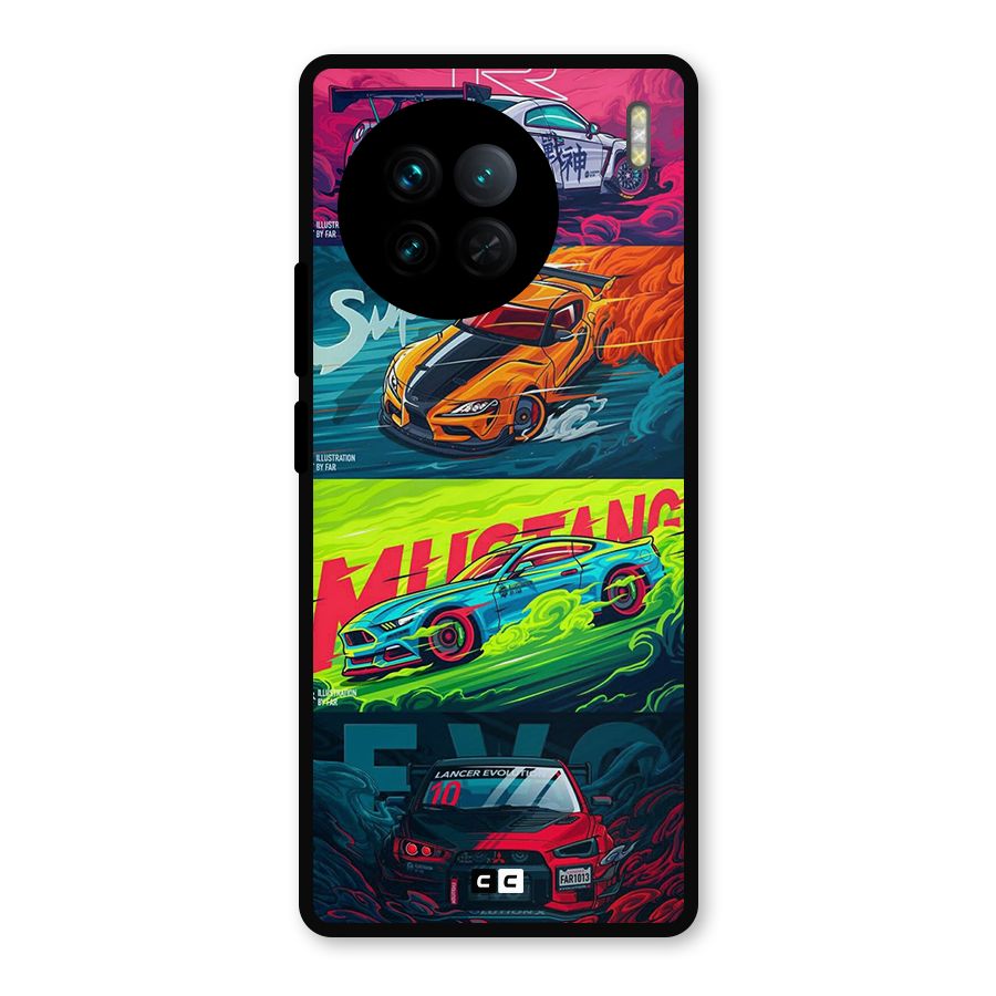 Super Racing Car Metal Back Case for Vivo X90