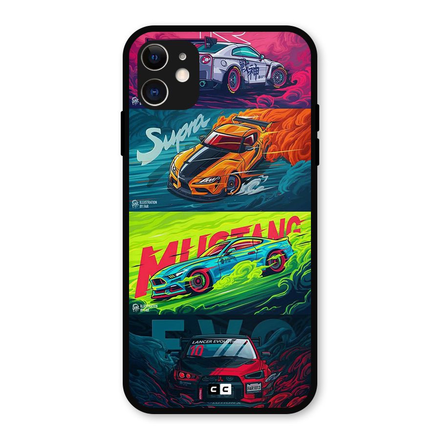Super Racing Car Metal Back Case for iPhone 11