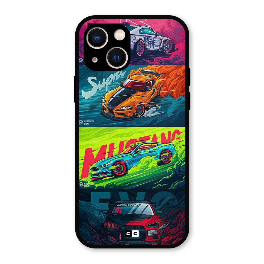 Super Racing Car Metal Back Case for iPhone 13