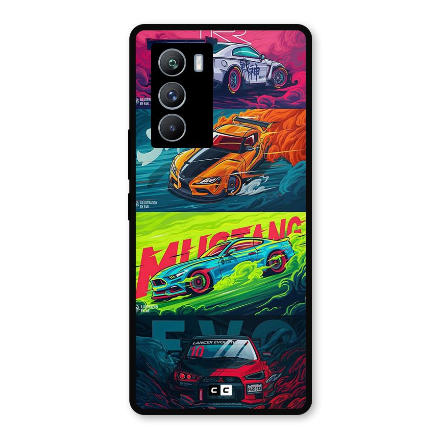 Super Racing Car Metal Back Case for iQOO 9 SE